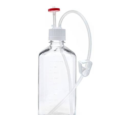 Single-Use Bottle Assembly, 1L, 38-430 VersaCap, PETG, Vented w/ DipTube, 10/cs